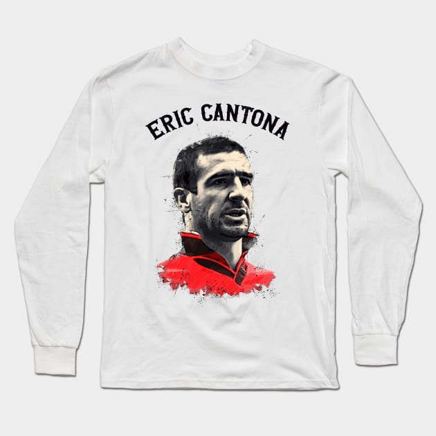 Eric Cantona Long Sleeve T-Shirt by Yopi